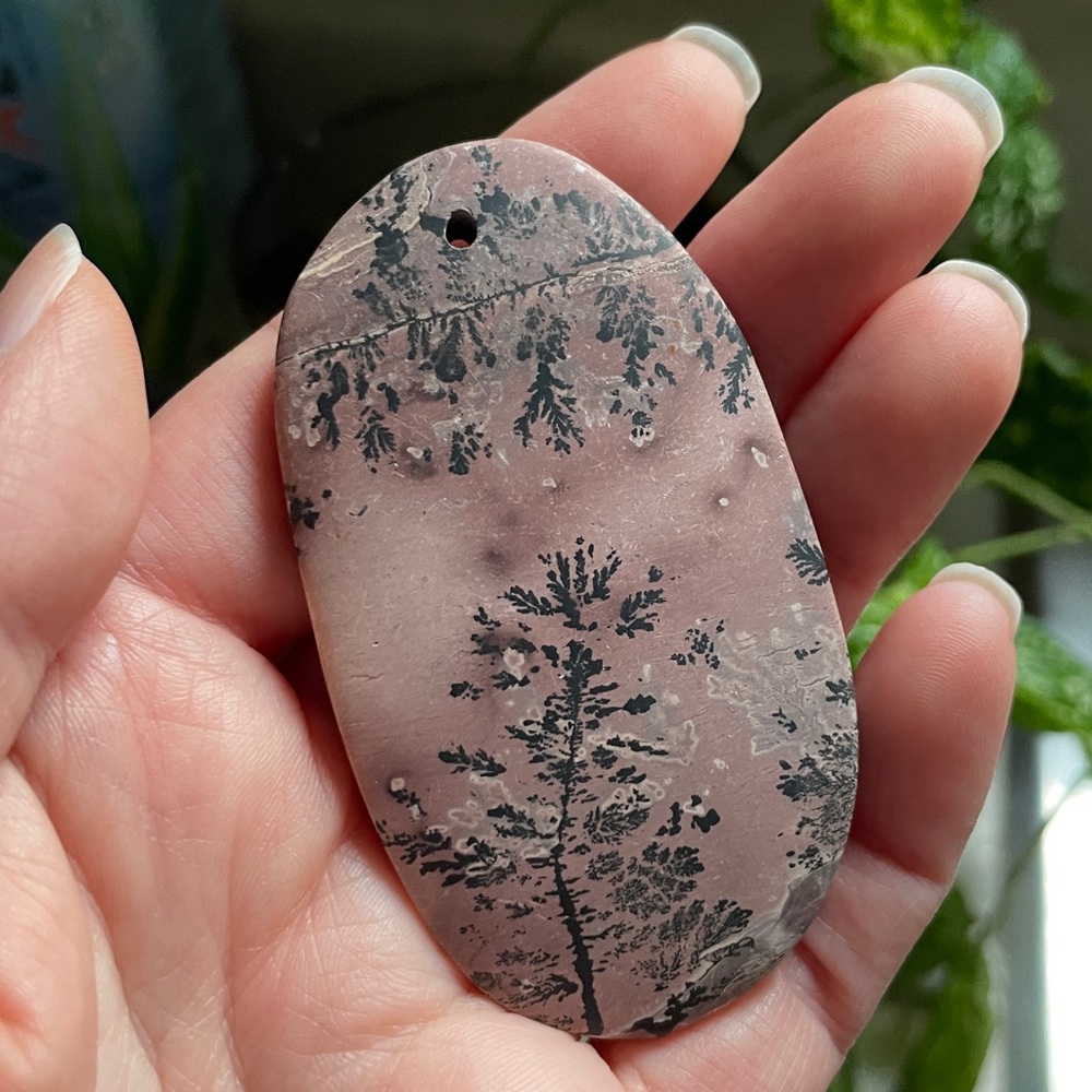 Beautiful drilled Picasso jasper pendant necklace picture jewelry supply crystal